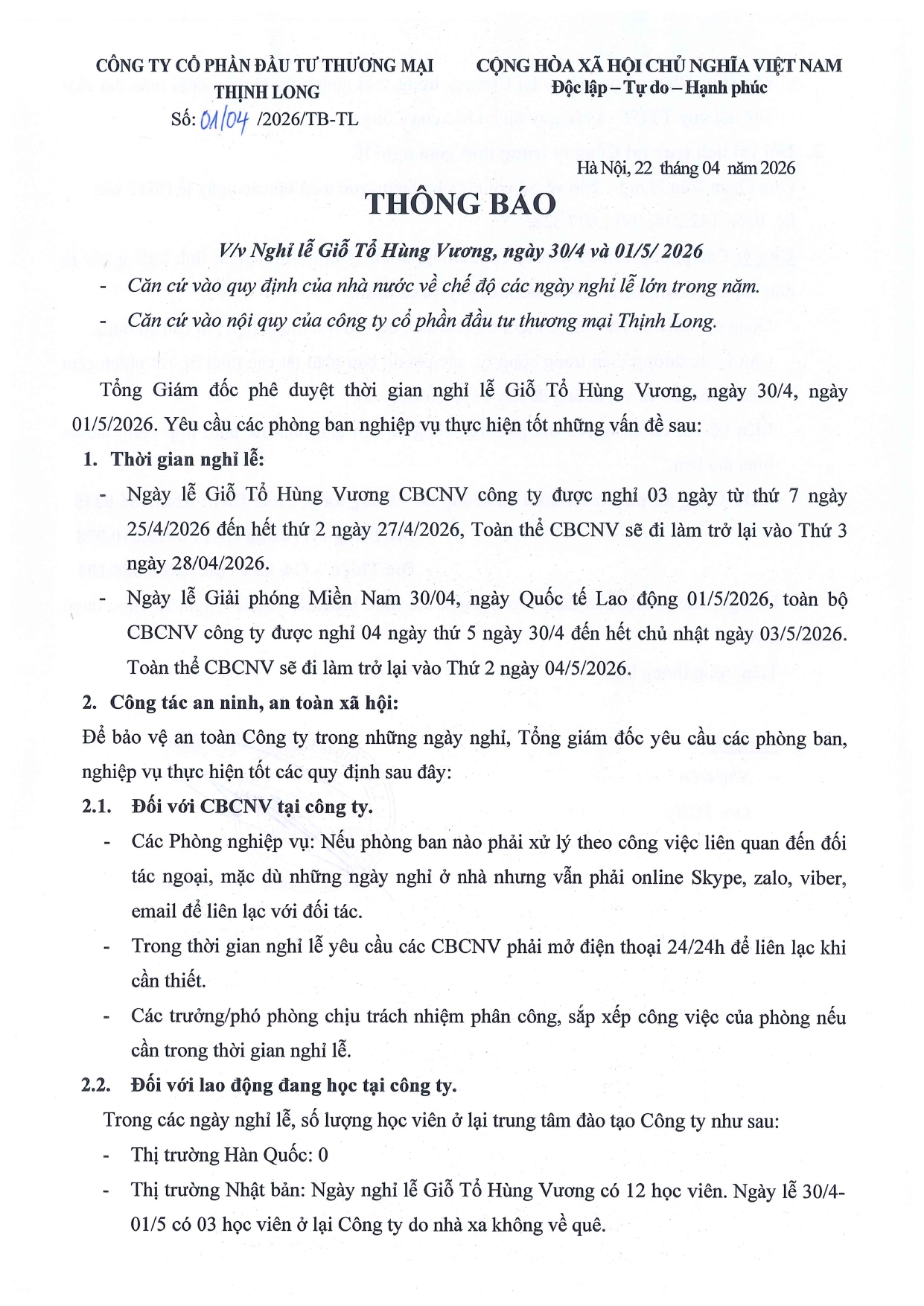 Thong Bao Nghi Le Gio To Hung Vuong 3034 01.532026 Page 0001